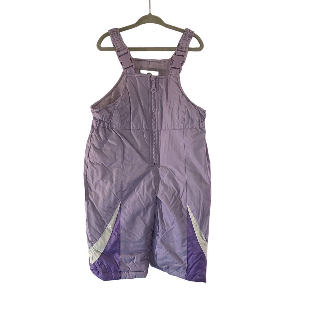 Kids Water-Resistant Bib Snow Overalls - Light Purple